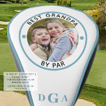 BEST GRANDPA BY PAR Photo Monogram Light Blue Golf Head Cover<br><div class="desc">For the special golf-enthusiast grandfather, create a unique photo golf head cover with the editable title BEST GRANDPA BY PAR and personalized with a photo and his monogram in an editable light blue colour and suggested light blue piping you can change on the order preference page. ASSISTANCE: For help with...</div>