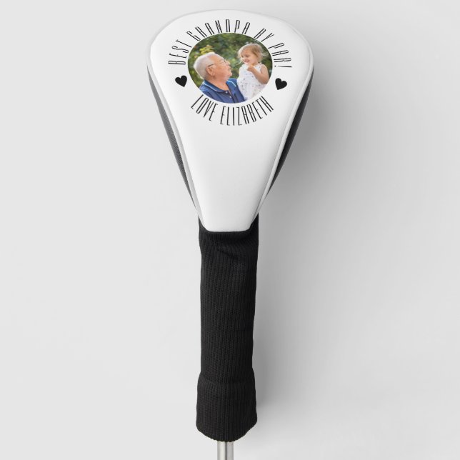 BEST GRANDPA BY PAR Photo Personalised fathers day Golf Head Cover (Front)
