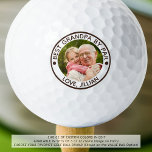 BEST GRANDPA BY PAR Photo Personalized Brown Golf Balls<br><div class="desc">For the special golf-enthusiast grandfather, create a unique photo golf ball with the editable funny saying BEST GRANDPA BY PAR and your custom text in your choice of colours (shown in brown). Meaningful gift for grandpa for his birthday, Grandparents Day, Father's Day or a holiday. PHOTO TIP: Choose a photo...</div>