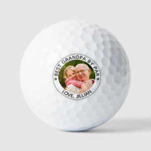 BEST GRANDPA BY PAR Photo Personalized Golf Balls