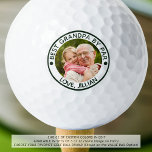 BEST GRANDPA BY PAR Photo Personalized Green Golf Balls<br><div class="desc">For the special golf-enthusiast grandfather, create a unique photo golf ball with the editable funny saying BEST GRANDPA BY PAR and your custom text in your choice of colours (shown in green). Meaningful gift for grandpa for his birthday, Grandparents Day, Father's Day or a holiday. PHOTO TIP: Choose a photo...</div>