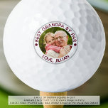BEST GRANDPA BY PAR Photo Personalized Maroon Golf Balls<br><div class="desc">For the special golf-enthusiast grandfather, create a unique photo golf ball with the editable funny saying BEST GRANDPA BY PAR and your custom text in your choice of colours (shown in maroon burgundy). Meaningful gift for grandpa for his birthday, Grandparents Day, Father's Day or a holiday. PHOTO TIP: Choose a...</div>