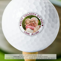 BEST GRANDPA BY PAR Photo Personalized Maroon