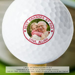 BEST GRANDPA BY PAR Photo Personalized Red Golf Balls<br><div class="desc">For the special golf-enthusiast grandfather, create a unique photo golf ball with the editable red title BEST GRANDPA BY PAR and your text. PHOTO TIP: For fastest/best results, choose a photo with the subject in the middle and/or pre-crop it to a square shape BEFORE uploading. Contact the designer via Zazzle...</div>