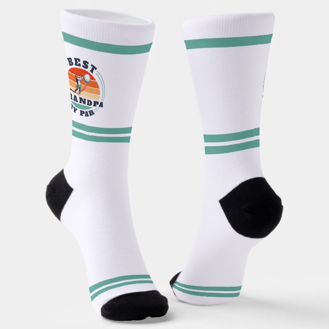Best Grandpa by Par Retired Golfer Grandad Socks (Angled)
