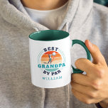 Best Grandpa By Par Retro Birthday Personalized Mug<br><div class="desc">Retro Best Grandpa By Par design you can customize for the recipient of this cute golf theme design. Perfect gift for Father's Day or grandfather's birthday. The text "GRANDPA" can be customized with any dad moniker by clicking the "Personalize" button above. Add a name to make it even more special...</div>