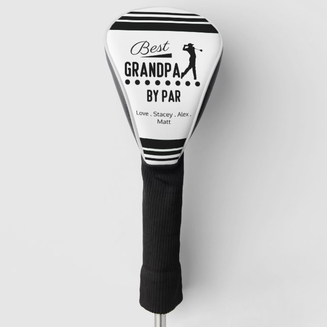 BEST GRANDPA By PAR Retro Font Golf Head Cover (Front)