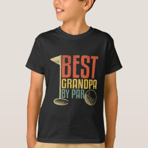 Best Grandpa By Par Retro Funny Golf Player Papa F T-Shirt