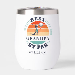 Best Grandpa By Par Retro Golf Grandad Personalize