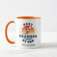 Best Grandpa By Par Retro Golfing Fathers Day Name