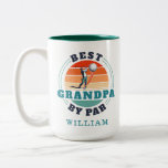 Best Grandpa By Par Retro Golfing Gifts Holiday Two-Tone Coffee Mug<br><div class="desc">Retro Best Grandpa By Par design you can customize for the recipient of this cute golf theme design. Perfect gift for Father's Day or grandfather's birthday. The text "GRANDPA" can be customized with any dad moniker by clicking the "Personalize" button above. Add a name to make it even more special...</div>