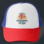 Best Grandpa By Par Retro Retired Golf Sports Trucker Hat<br><div class="desc">Retro Best Grandpa By Par design you can customize for the recipient of this cute golf theme design. Perfect gift for Father's Day or grandfather's birthday. The text "GRANDPA" can be customized with any dad moniker by clicking the "Personalize" button. Can also double as a company swag if you add...</div>