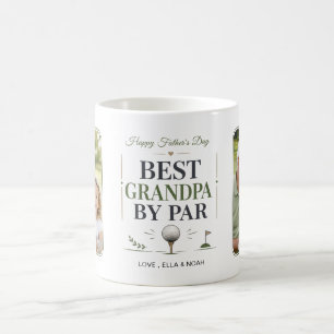 Best Grandpa By Par Sage Green Golf Two Photo Coffee Mug