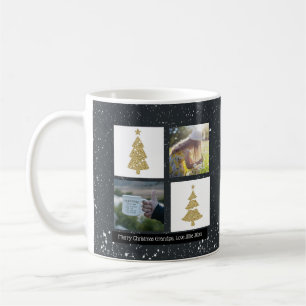 Best Grandpa, Christmas 2 Photo, Falling Snow   Co Coffee Mug