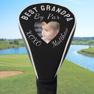 Best Grandpa Custom Kids Photo Black Golf Head Cover