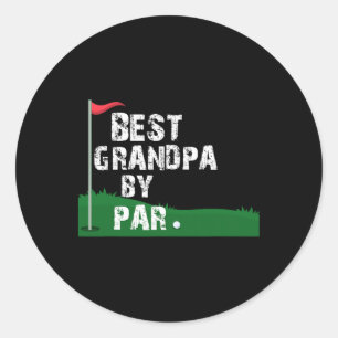Best Grandpa Dad Daddy Father Fathers Day  Classic Round Sticker