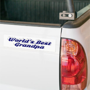 Best Grandpa dark blue Bumper Sticker