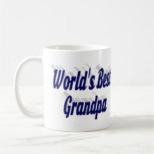 Best Grandpa dark blue text Coffee Mug