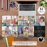 Best Grandpa Ever 15 Photo Collage Custom Desk Mat<br><div class="desc">For the BEST GRANDPA EVER, create a photo desk mat utilizing this easy-to-upload unique photo collage template featuring 15 pictures of various shapes and sizes and an editable title to replace with his grandfather nickname in your choice of text and background colours. Showcase favourite pictures of his grandchild, grandkids and...</div>