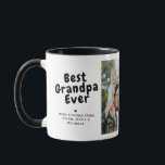 Best Grandpa Ever 2-Photo Collage & Custom Message Mug<br><div class="desc">Show your appreciation for the best grandpa ever with this personalized photo mug, a perfect gift that blends practicality with heartfelt sentiment. This custom mug features two cherished photos that capture special moments, beautifully arranged to create a memorable keepsake. The design includes the loving message "Best Grandpa Ever, " accompanied...</div>