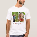 Best Grandpa Ever 2 Photo Custom T-Shirt<br><div class="desc">Make your Grandfather happy with this pretty and modern “Best Grandpa Ever” t-shirt. It is a perfect gift for Father's Day, Birthday, Christmas or any occasion to show him how much you care and love him. Just add two favourite photos you want, and you will have a unique and wonderful...</div>