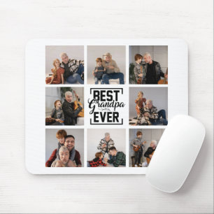 Best Grandpa Ever 8 Photo Collage Mouse Pad