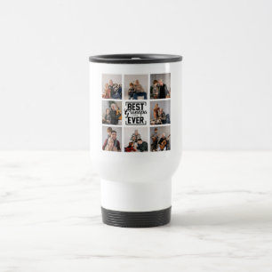 Best Grandpa Ever 8 Photo Collage Travel Mug