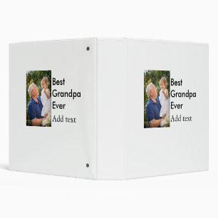 Best Grandpa ever add photo name classic elegant Binder