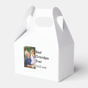 Best Grandpa ever add photo name classic elegant Favor Box