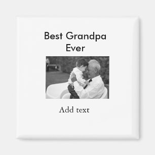 Best Grandpa ever add photo name classic elegant Magnet
