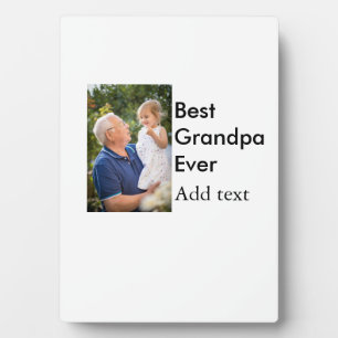 Best Grandpa ever add photo name classic elegant Plaque
