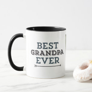 Best Grandpa Ever Arrow Custom Photo Mug