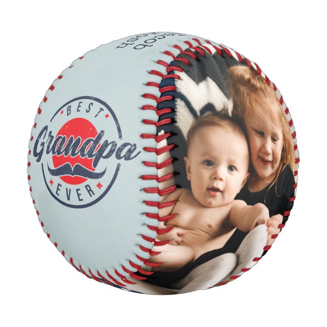 Best Grandpa Ever Baseball (Angled)