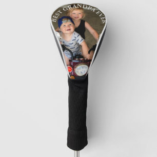 Best Grandpa Ever Curved Text Photo Golf Head Cover