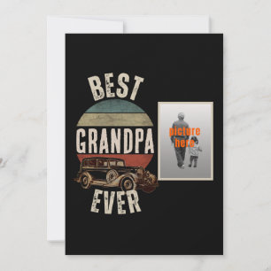 BEST GRANDPA EVER CUSTOM FATHERS DAY GIFT INVITATION