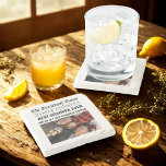 Best Grandpa Ever Custom Newspaper Photo  Stone Coaster<br><div class="desc">Bring a smile to Grandpa’s face with this custom stone coaster that looks like the front page of his very own newspaper! Featuring his name, a playful "Best Grandpa Ever" headline, and a favourite photo, it’s a unique and personal gift he’ll love. Made from durable marble with cork backing, it’s...</div>