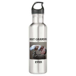 Best Grandpa Ever Custom Photo Create Your Own 710 Ml Water Bottle