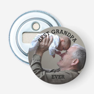 Best Grandpa Ever Custom Photo Create Your Own Bottle Opener