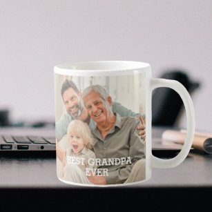 Best Grandpa Ever Custom Photo Create Your Own Coffee Mug