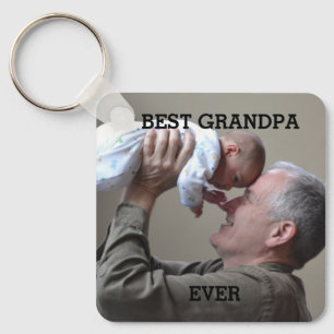 Best Grandpa Ever Custom Photo Create Your Own  Keychain