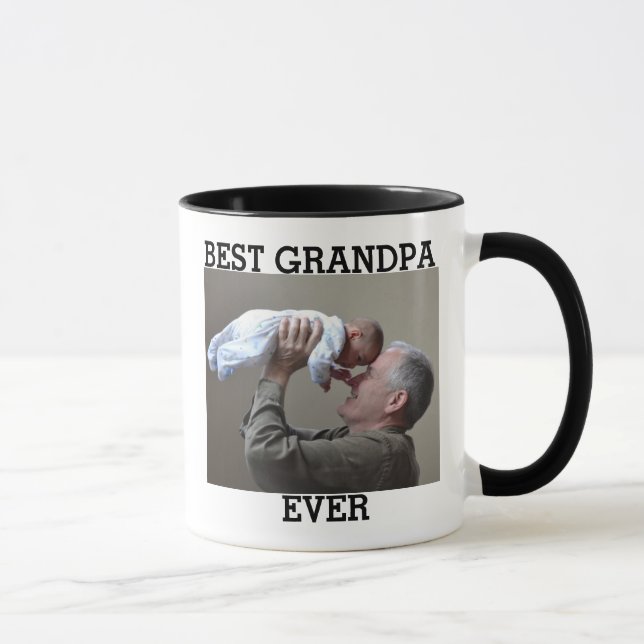 Best Grandpa Ever Custom Photo Create Your Own Mug (Right)