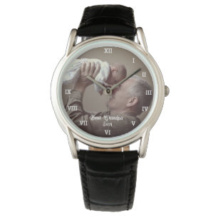 Best Grandpa Ever Custom Photo Create Your Own Pop Watch