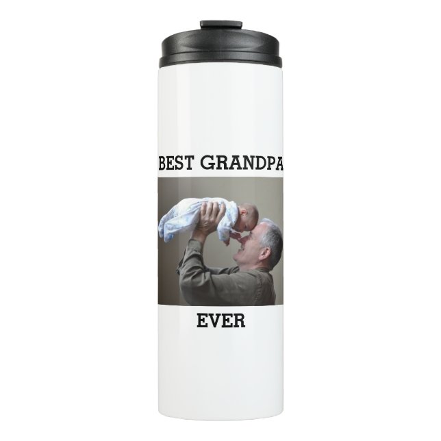 Best Grandpa Ever Custom Photo Create Your Own Thermal Tumbler (Front)