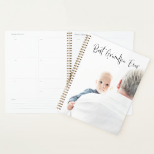 Best Grandpa Ever Custom Photo Script Modern  Planner