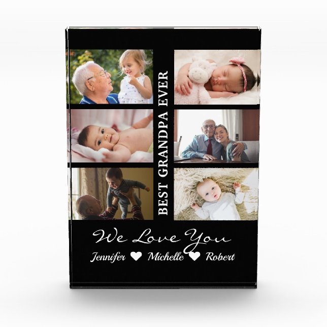 Best Grandpa Ever Custom Photos Grandchildren Name (Front)