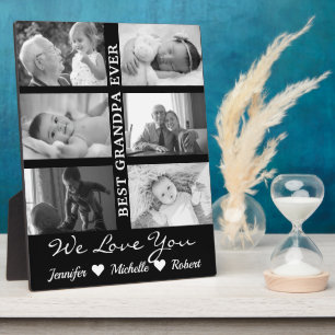 Best Grandpa Ever Custom Photos Grandchildren Name Plaque