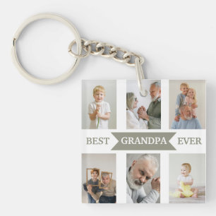 Best Grandpa Ever   Custom Photos Keychain