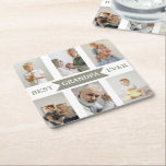 Best Grandpa Ever | Custom Photos Paper Coaster<br><div class="desc">"Make Grandpa's coffee table or man cave extra special with this personalized photo paper coaster! Featuring a bold "Best Grandpa Ever" design and space for your favourite photos, this coaster is both functional and heartfelt. Perfect for birthdays, Father’s Day, holidays, or just because—it’s a thoughtful gift from the grandkids that...</div>