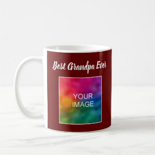Best Grandpa Ever Custom Typography Script Cute Coffee Mug