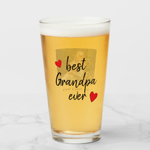 Best Grandpa Ever Cute Photo Custom  Glass